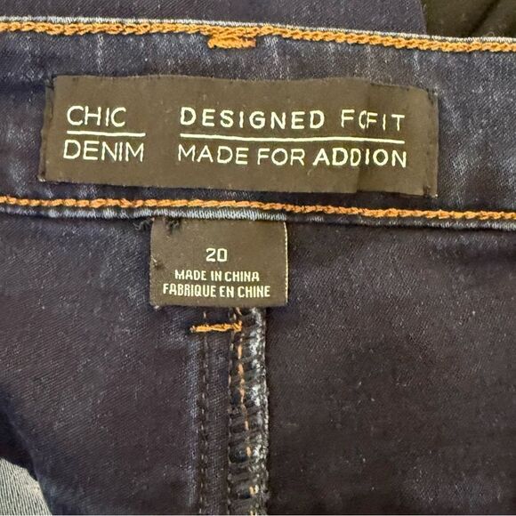 City Chic Plus Size Harley Corset Skinny Jeans, Size 20 Short Dark Rinse— NWOT - Picture 9 of 14